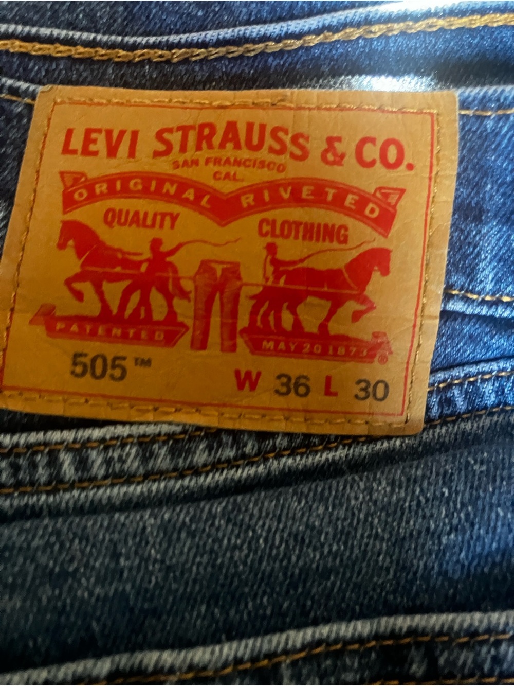 Levi's 505 w36/L30 Regular Fit Men's Jeans in Blue